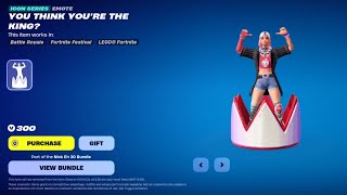 Fortnite You Think Youre The King Emote Return In Item Shop and New Icon Series Emote Available [upl. by Emmey]