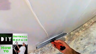 How to skim coat a wall in less then 10 minutes  Diy Drywall Tips and Tricks [upl. by Delija852]