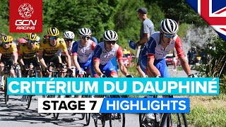 GC Race Ignites In The Alps  Critérium Du Dauphiné 2022 Stage 7 Highlights [upl. by Critta]