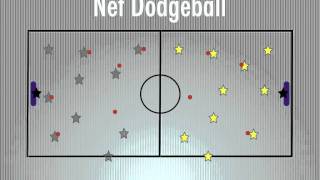 Physical Education Games  Net Dodgeball [upl. by Urita559]