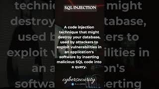 SQL Injection Explained  Cybersecurity Shorts SQLInjection Cybersecurity TechEducation Infosec [upl. by Acillegna]