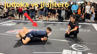 Judoka vs Jiujiteiro purple belt in ADCC No Gi [upl. by Aerdnu356]