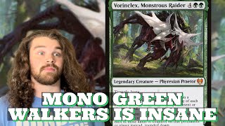 MONO GREEN WALKERS IS INSANE  Vorinclex Monstrous Raider  MTG EDH deck Tech [upl. by Enelehs]