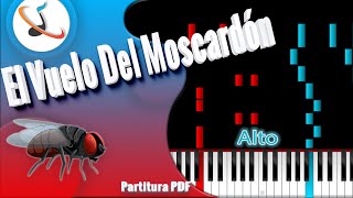 El Vuelo del Moscardón Piano Tutorial  Partitura [upl. by Niltak151]