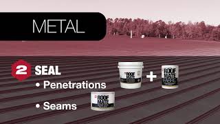 How to Apply Metal Roof Coatings  GAF Roof Mate [upl. by Fawna]