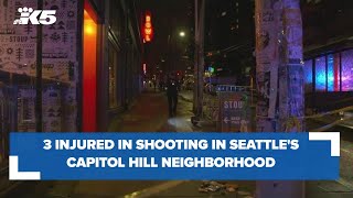 3 injured in shooting in Seattles Capitol Hill neighborhood [upl. by Arni66]