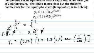 Fugacity Coefficients in VLE [upl. by Bergin]