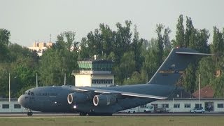 USAF C17 Globemaster III at Berlin Tegel Airport HD 1080p [upl. by Naquin]