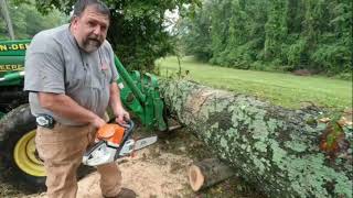 Giant oak tree blows over look what lumber we get out of it sawmilling woodworking [upl. by Anidnamra]