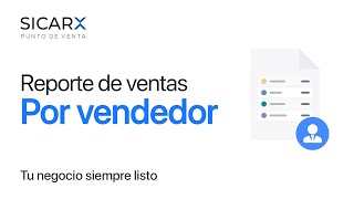 Reporte de ventas por Vendedor en SICAR X [upl. by Durr916]