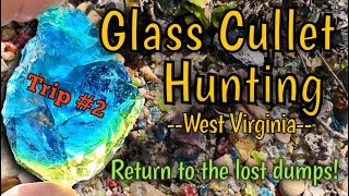 Glass Cullet Hunting Return To The Lost Dumps Trip 2 glasscullet digging history [upl. by Auoh909]