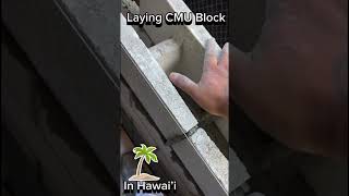 Blocklaying in Hawaii masonry construction bluecollar hawaii bricklaying blocklaying asmr [upl. by Hindu]