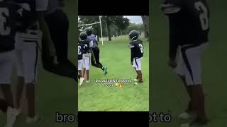 Bro was TRIPLE teamed and still scored🤣🔥 youtubeshorts footballshorts nfl football [upl. by Yroffej]