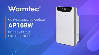 Oczyszczacz powietrza Warmtec AP168W  prezentacja skuteczności [upl. by Vincenz]