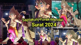 Surat Ganesh Utsav 2024  Nanpura Parimal Art  4K video [upl. by Ytissahc]