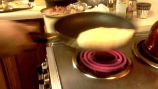 How to warm n flip pita bread [upl. by Clintock]