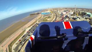 The Big One  Pepsi Max  Blackpool Pleasure Beach front seat on ride POV 27k [upl. by Nole387]