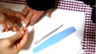 How to apply fake nails with double sided stickers  sticky nail tabs [upl. by Alaehcim340]