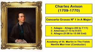 Charles Avison 17091770  Concerto Grosso Nº 1 in A Major [upl. by Sawyor]