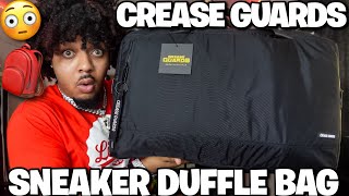 CREASE GUARDS PREMIUM SNEAKER DUFFLE BAG  MY DETAILED REVIEW 😳🎒 [upl. by Gerrard984]