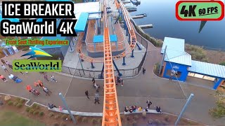 SeaWorld Parks Rides Video ICE BREAKER FRONT SEAT Dangerous [upl. by Demahum]