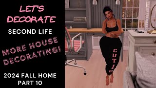 🍁 Second Life  Lets Decorate 2024 Fall Home Live Stream Part 10🍁 [upl. by Gabor429]