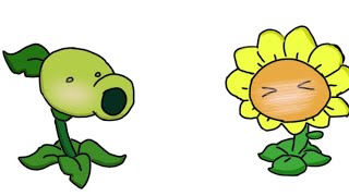 I am going to confess to you on valentines day 💛💚 PVZ Peashooter x Sunflower Gacha [upl. by Hinman]