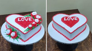 Valentines Day Special Cake Design  2024 Valentines Day Cake  Love Cake Design  Heart Cake [upl. by Uot]