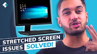 How to Fix a Stretched Screen Display Issue on Windows 10 [upl. by Anawk]