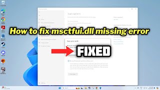 FIXED msctfuidll missing error in Windows 1011  2024 [upl. by Amla516]