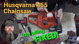 Craftsman Chainsaw Oil Pump Repair [upl. by Irakuy137]