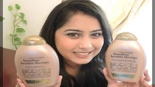 OGX Brazilian Keratin therapy shampoo amp conditioner review [upl. by Akili]