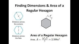 Finding the Dimensions amp Area of a Hexagon [upl. by Kella]