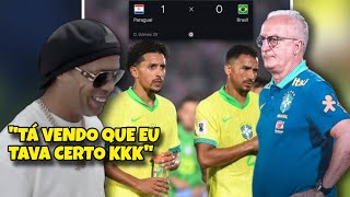 Paraguai 1 x 0 Brasil  ESSA SELEÇÃO BRASILEIRA DO DORIVAL É MUITO RUIM [upl. by Marys]