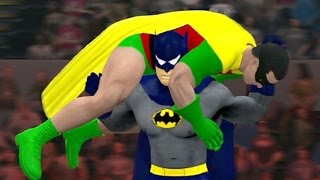 BATMAN VS ROBIN  EPIC BATTLE  WWE 2K15 [upl. by Adarbil183]