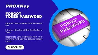 ProxKey Token  Forgot Password  Initialize Token [upl. by Wesa576]