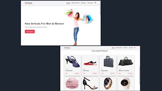 ECommerce Shopping Website Using Only HTML amp CSS [upl. by Swanhilda]