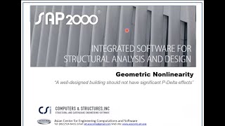 SAP2000 Geometrical Nonlinearity 14th May 2020 [upl. by Laikeze]