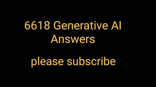 6618 tcs answers  6618 Generative AI  6618 ievolve answers  6618 assessment [upl. by Schiffman]