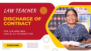 DISCHARGE OF CONTRACT  ADVVIJAYA LAKSHMI  MALAYALAM  CA FOUNDATION [upl. by Atirat]