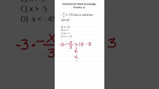 ASVABPiCAT Math Knowledge Practice Test Q Solving An Inequality acetheasvab w grammarhero [upl. by Winifield276]