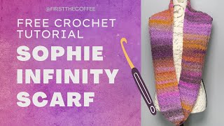 Chunky Infinity Scarf Crochet Pattern The Sophie Crochet Infinity Scarf Tutorial [upl. by Ahsitram]