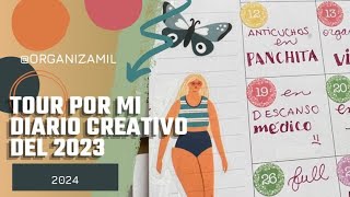 Tour completo de mi diario creativo del 2023 [upl. by Ieso]