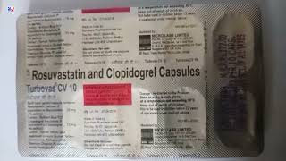 Turbovas CV 10 Capsule  Turbovas CV Capsules  Rosuvastatin and Clopidogrel Capsules  Turbovas CV [upl. by Schoenberg950]