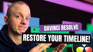 Recover Lost Edits Davinci Resolve 18 Timeline Restoration [upl. by Siegfried]