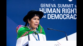 Toribia Lero Quispe  Fighting for Democracy in Bolivia  2024 Geneva Summit [upl. by Beera]