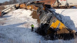 Train Derailment Near Mankato MN [upl. by Abihsat]