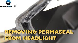 Removing permaseal from headlight housing lens channel [upl. by Akenihs]