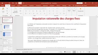 Limputation rationnelle des charges fixes  cours avec exercice corrigé [upl. by Bravar]