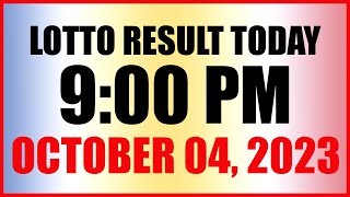 Lotto Result Today 9pm Draw October 4 2023 Swertres Ez2 Pcso [upl. by Bebe]